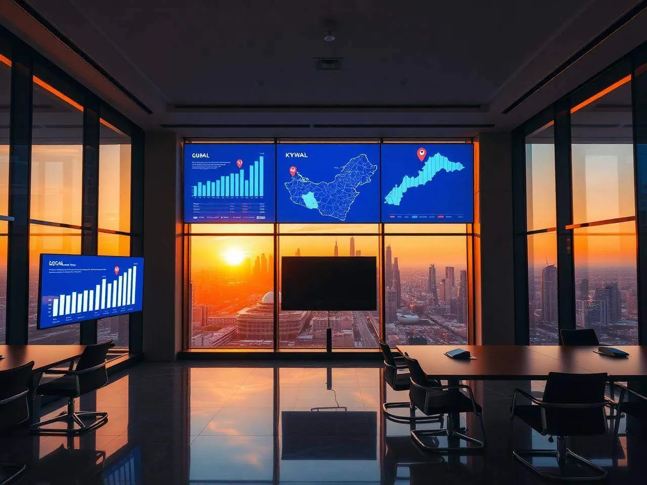 Dubai and Abu Dhabi skyline